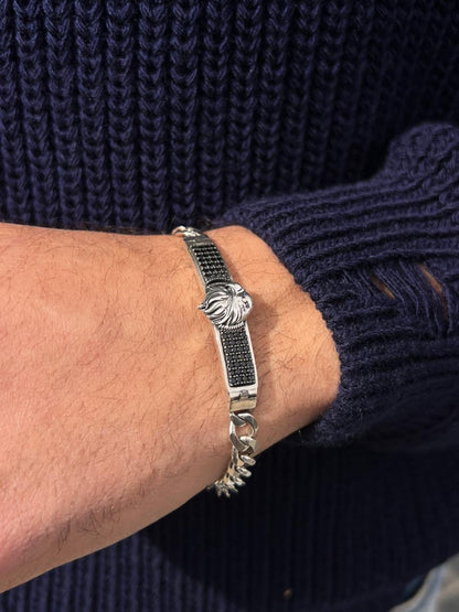 zirconia Eagle bracelet S925 Sterling Silver for men