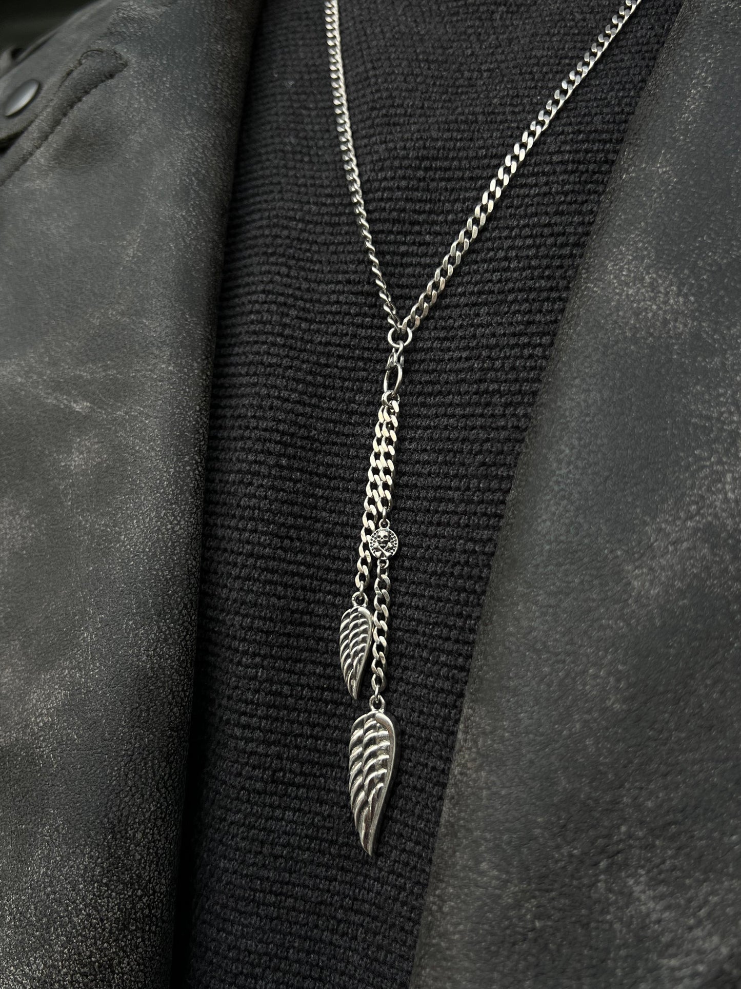 Skullduo Heavenly Wings For Men Sterling Silver925 -70cm-4mm