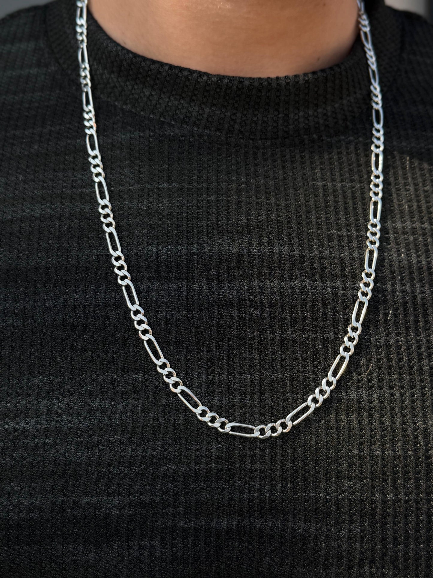 Miami Gro Necklace for Men's Sterling Silver 925s- 65cm-5mm