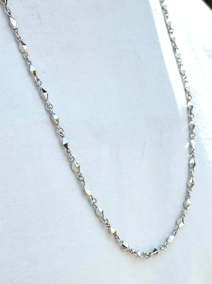 Diamond-cut bead Necklace For Men Sterling Silver - 925