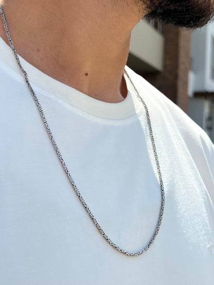 King Necklace For Men Sterling Silver - 925