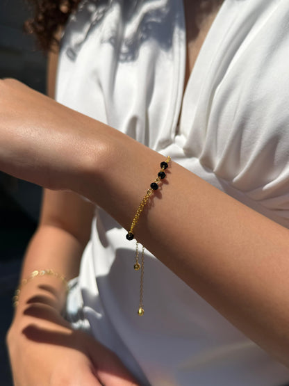 Gold plated Slider Bracelet -in Sterling Silver -925