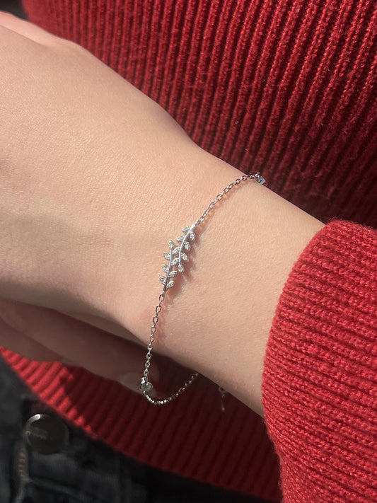 Olive Branch Bracelet -in Sterling Silver -925