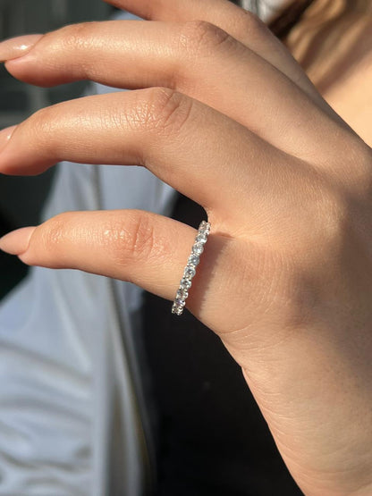 Eternity band Zirconia in sterling silver 925