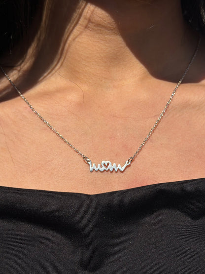 Mom Necklace in Sterling Silver 925s