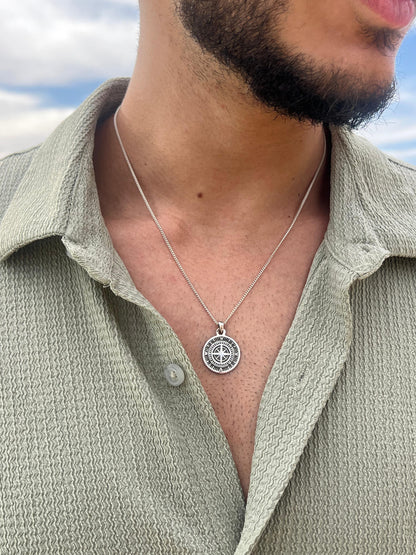 Compass Necklace Sterling Silver 925s