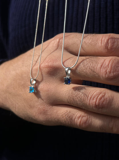 Zirconia Necklace Sterling Silver 925s