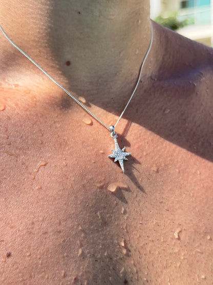 North Star Necklace for Men's Sterling Silver 925s