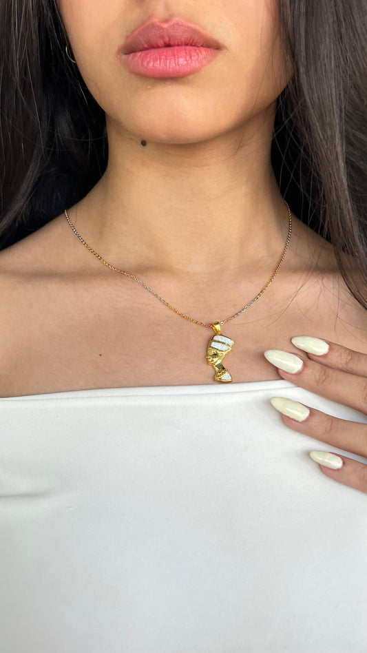 Gold-Plated Pharaonic Chalice Necklace
