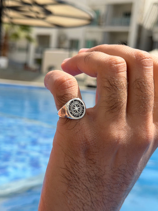 Sharp Compass Ring -for Men's Sterling Silver 925s