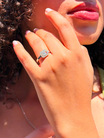 Square Ring in Sterling Silver -925s