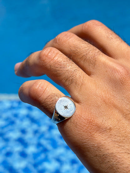Star Drop Ring in Sterling Silver 925s