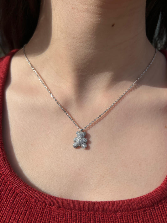 Sparkle Tiddy Necklace in Sterling Silver 925s