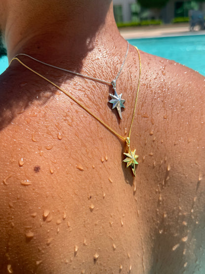 Celestial Spike Necklace in Sterling Silver 925s