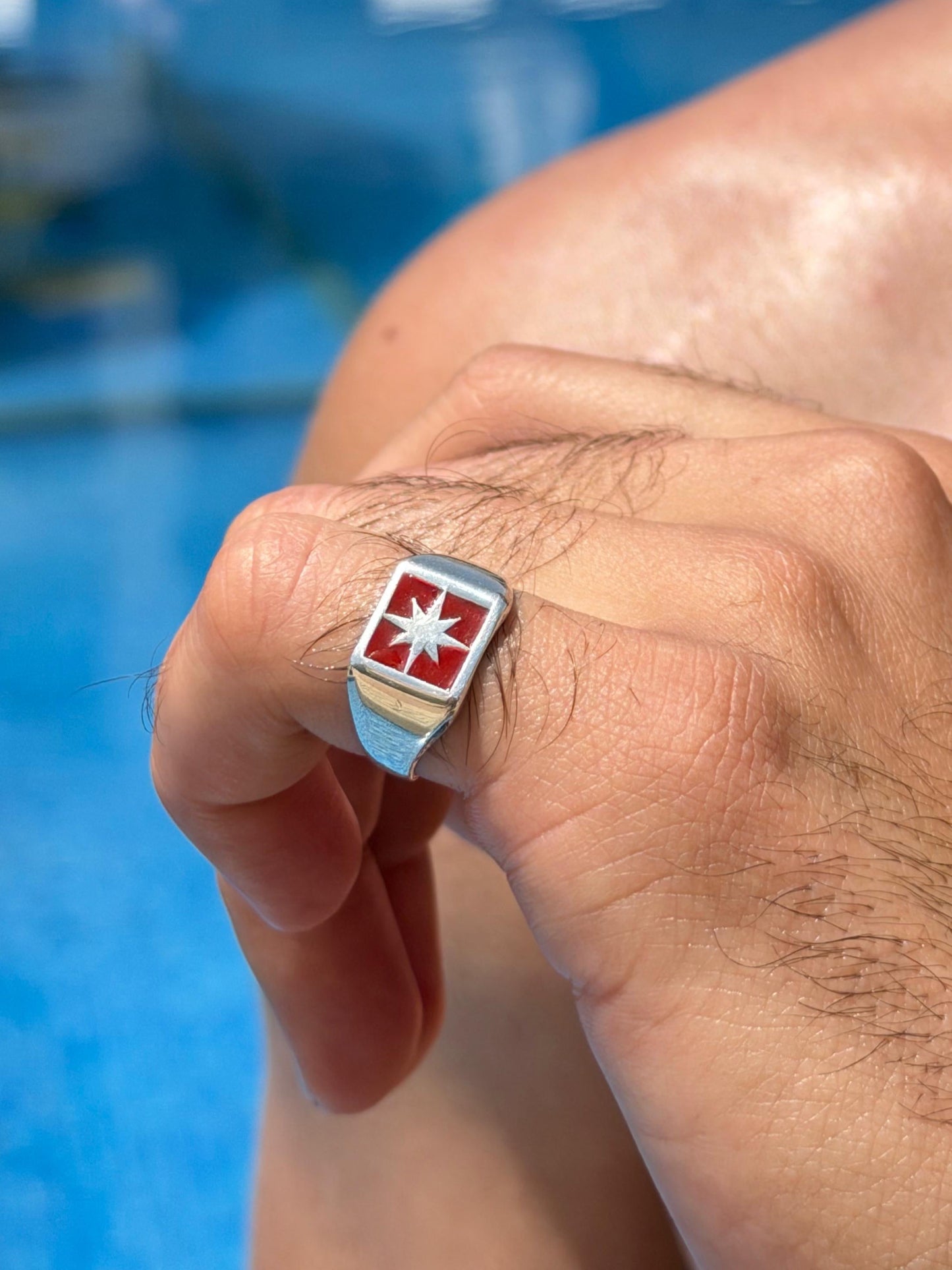 RED Northbound Ring in Sterling Silver 925s