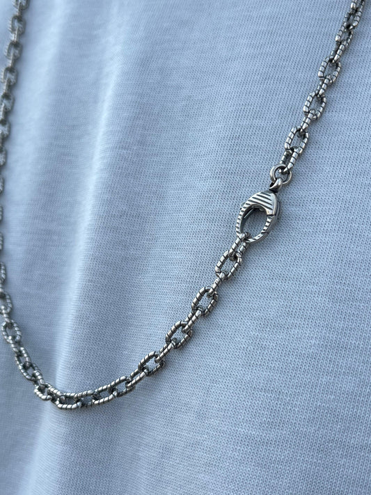 Shadow Link Necklace for Men's Sterling Silver 925s