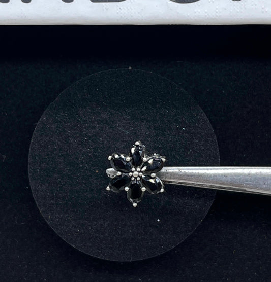 Black Floral pandora charm