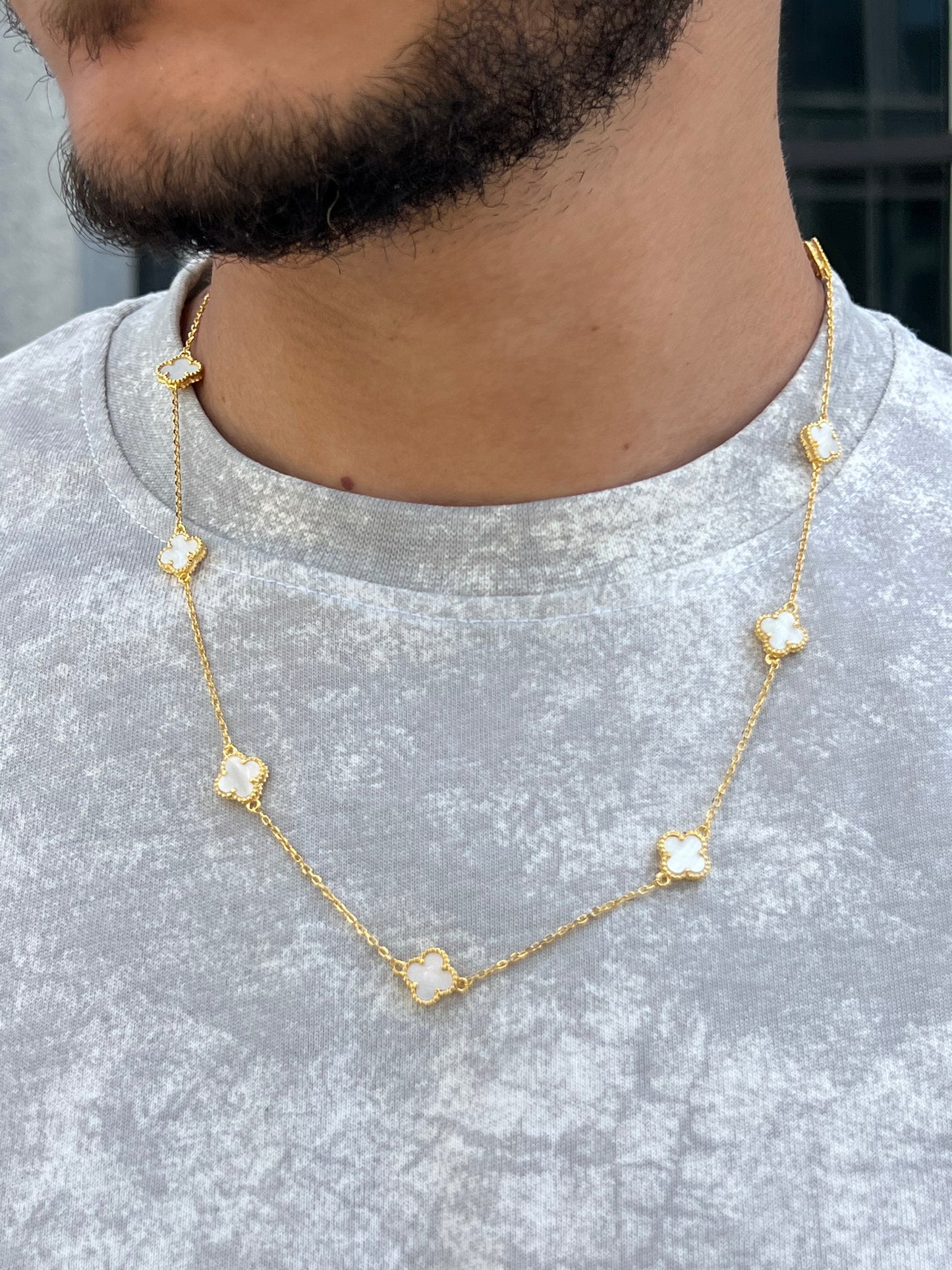 Gold Plated 10 Van cleef Necklace for Men's Sterling Silver 925s