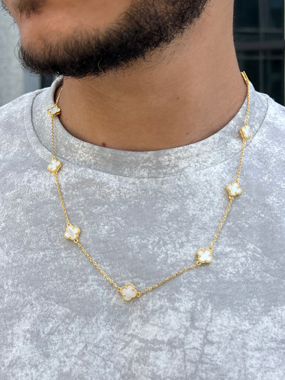 Gold Plated 10 Van cleef Necklace for Men's Sterling Silver 925s