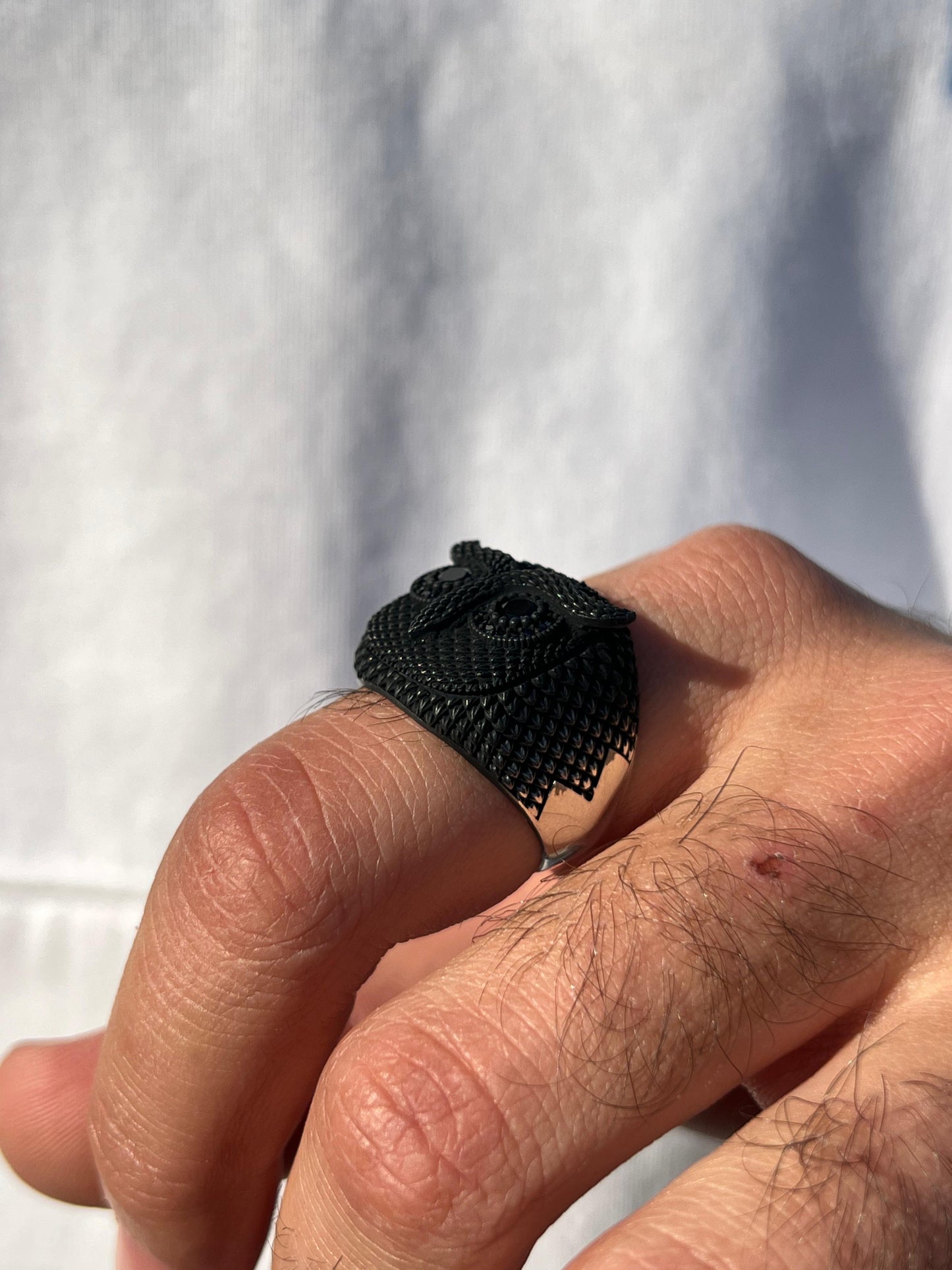 ⚠️Rare Piece-Black Owl Ring -Sterling Silver 925s