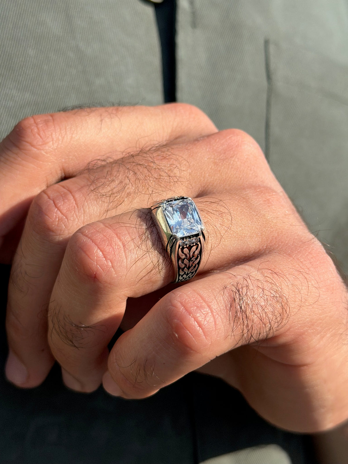 Prism Crown Ring in Sterling Silver 925s