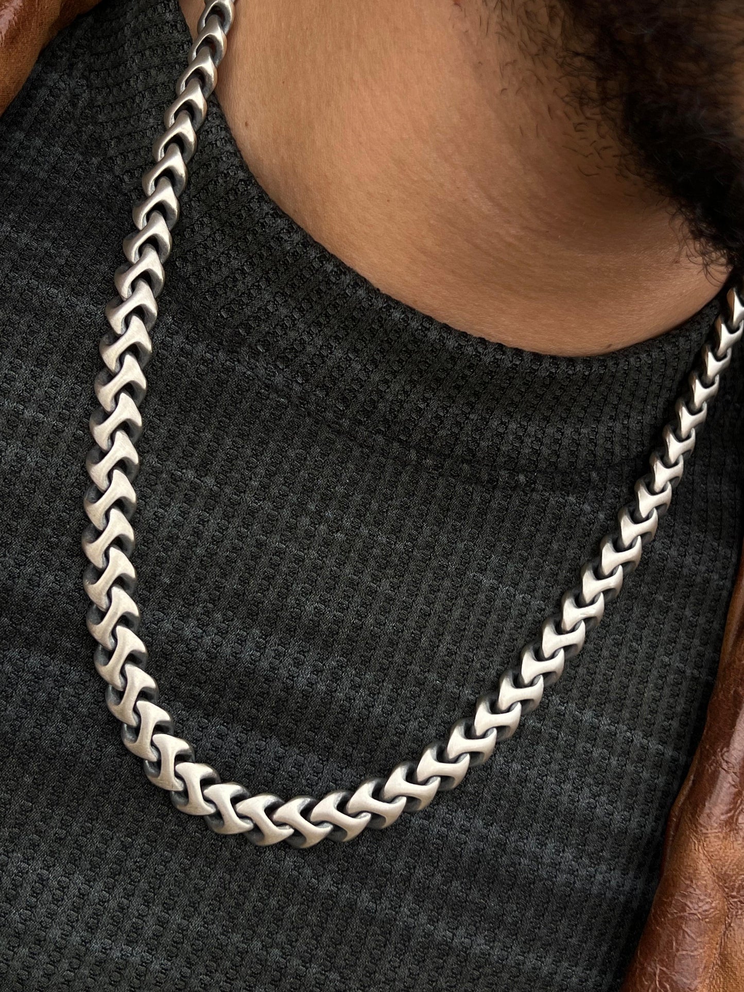 ⛔️Exclusive⛔️ Double Appear Brutal Chain-Pure Sterling Silver 925s-(58cm-10mm)