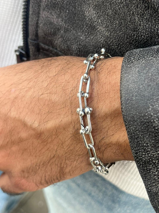 Tiffany HardWear Sterling Silver Bracelet S925-(20cm-7mm)