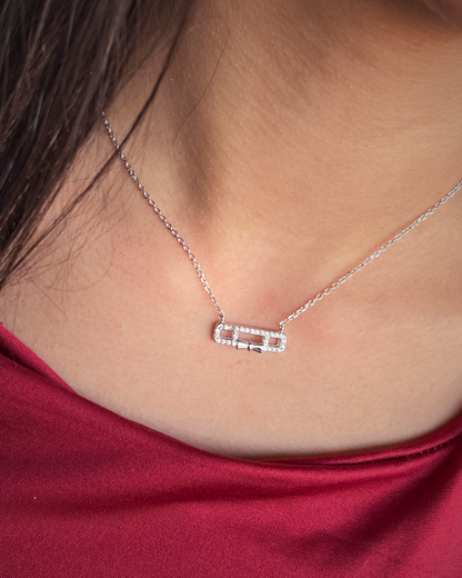 Zirconia Necklace In Sterling Silver 925