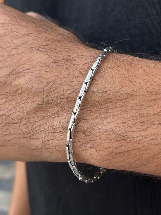 Spinal Chain Bracelet for Men's Sterling Silver 925s-20cm