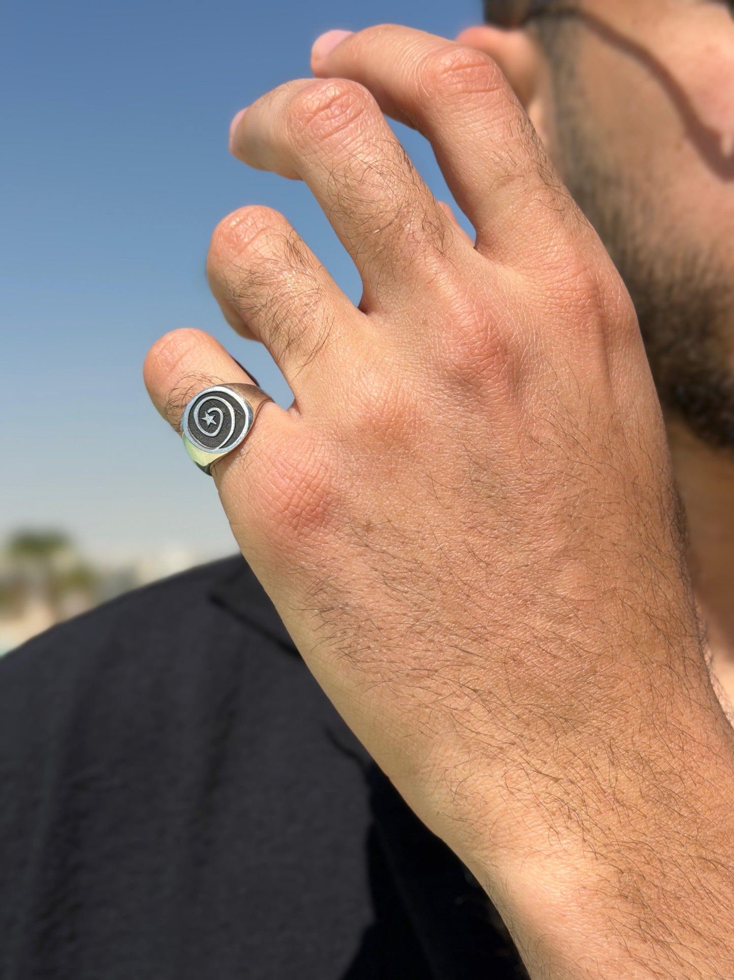 Spiral Star Ring in Sterling Silver 925s