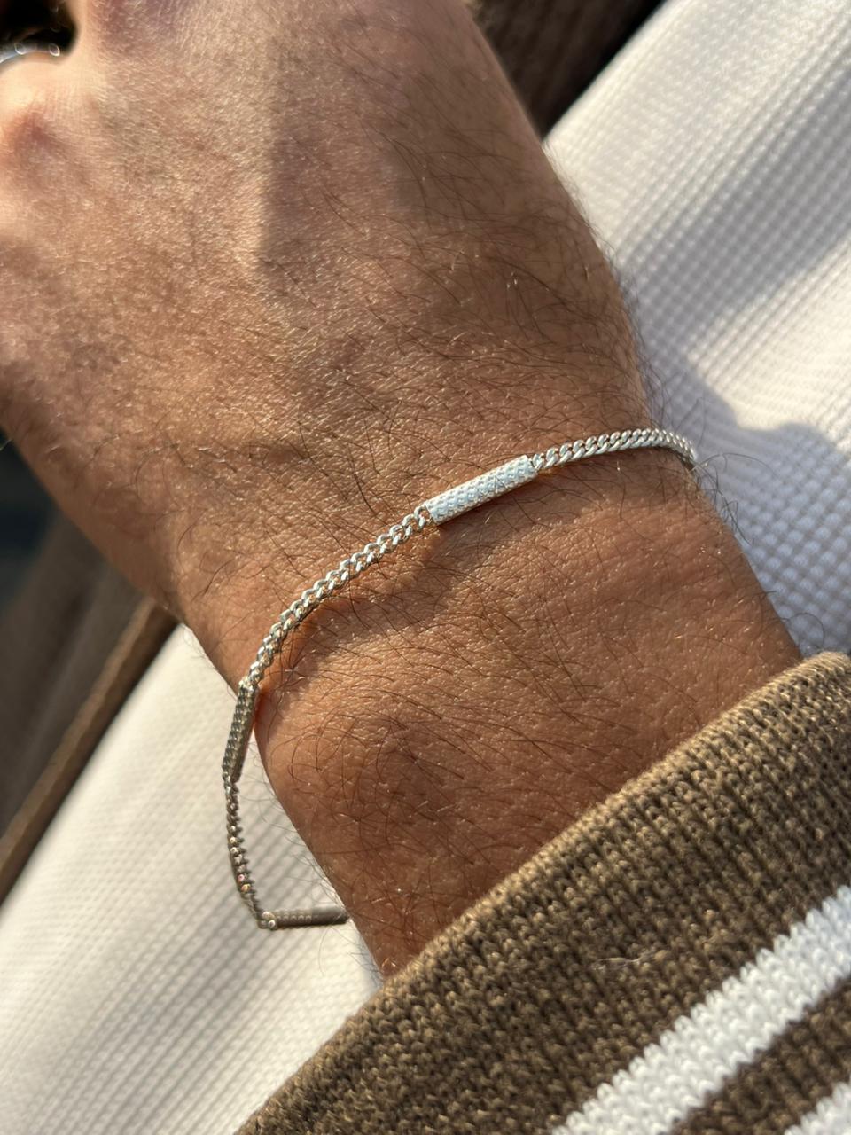 Diamond Bar Grommet-S925 Sterling Silver