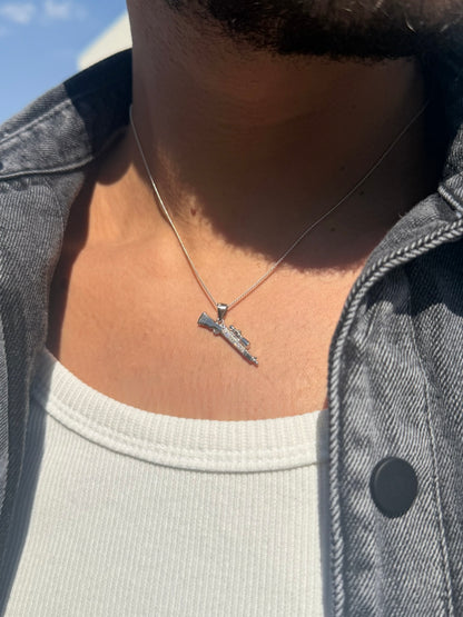Sniper Necklaces for Men's Sterling Silver 925s