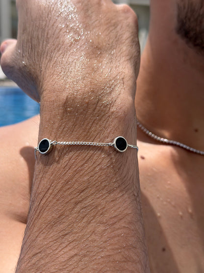 Black Onyx Bracelet Sterling Silver 925s