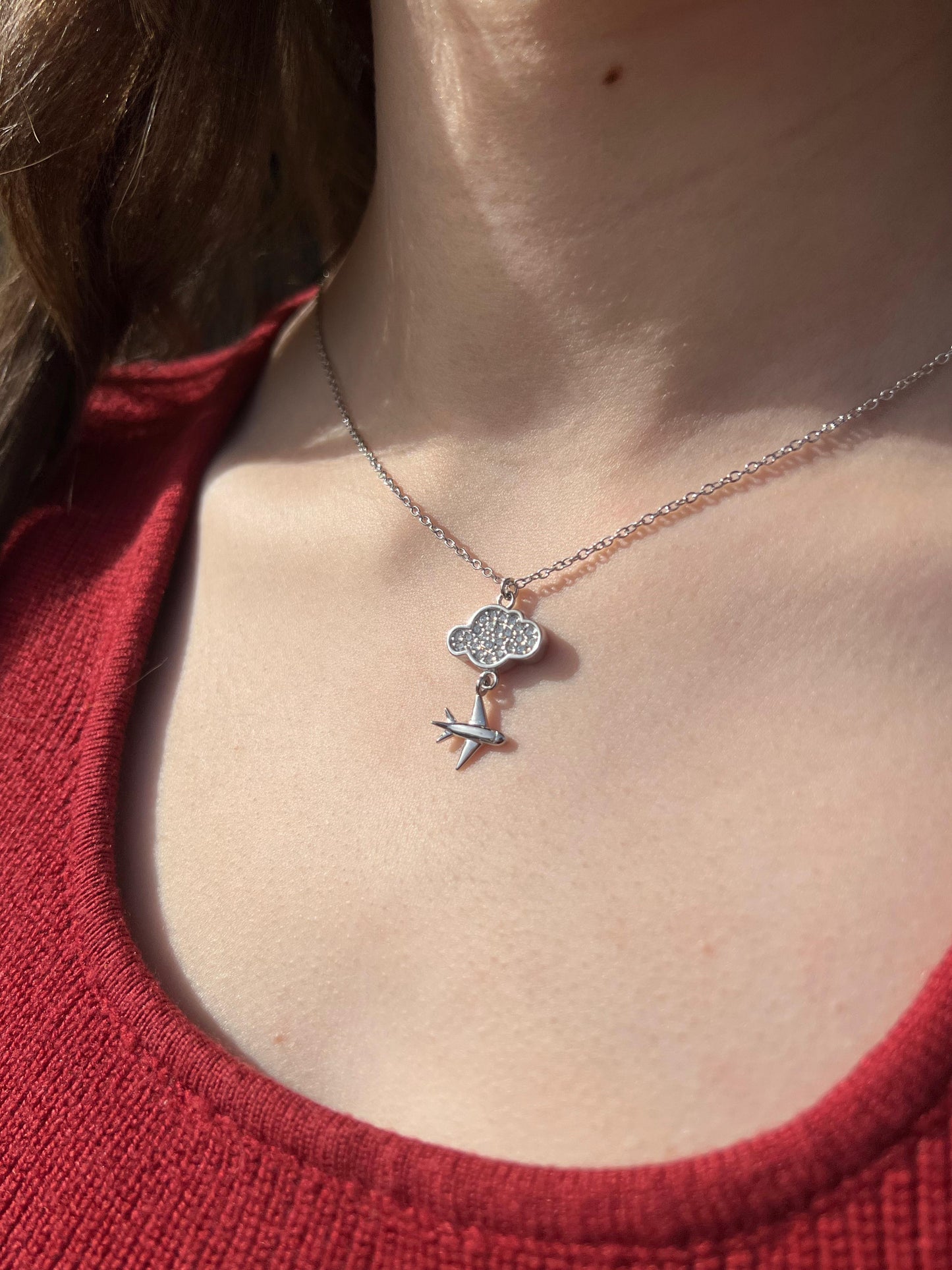 Sparkle Cloud Necklace in Sterling Silver 925s