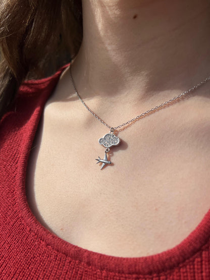 Sparkle Cloud Necklace in Sterling Silver 925s