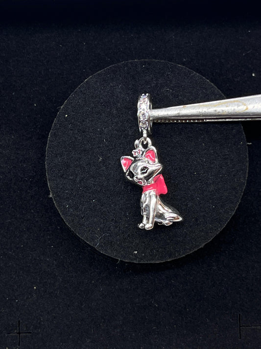Pink Fox Princess Charm -S925