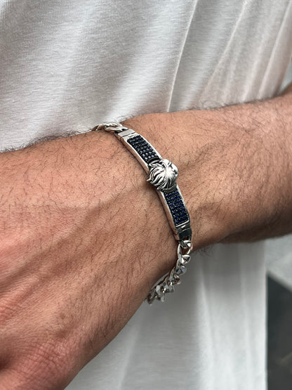 zirconia Eagle bracelet S925 Sterling Silver for men