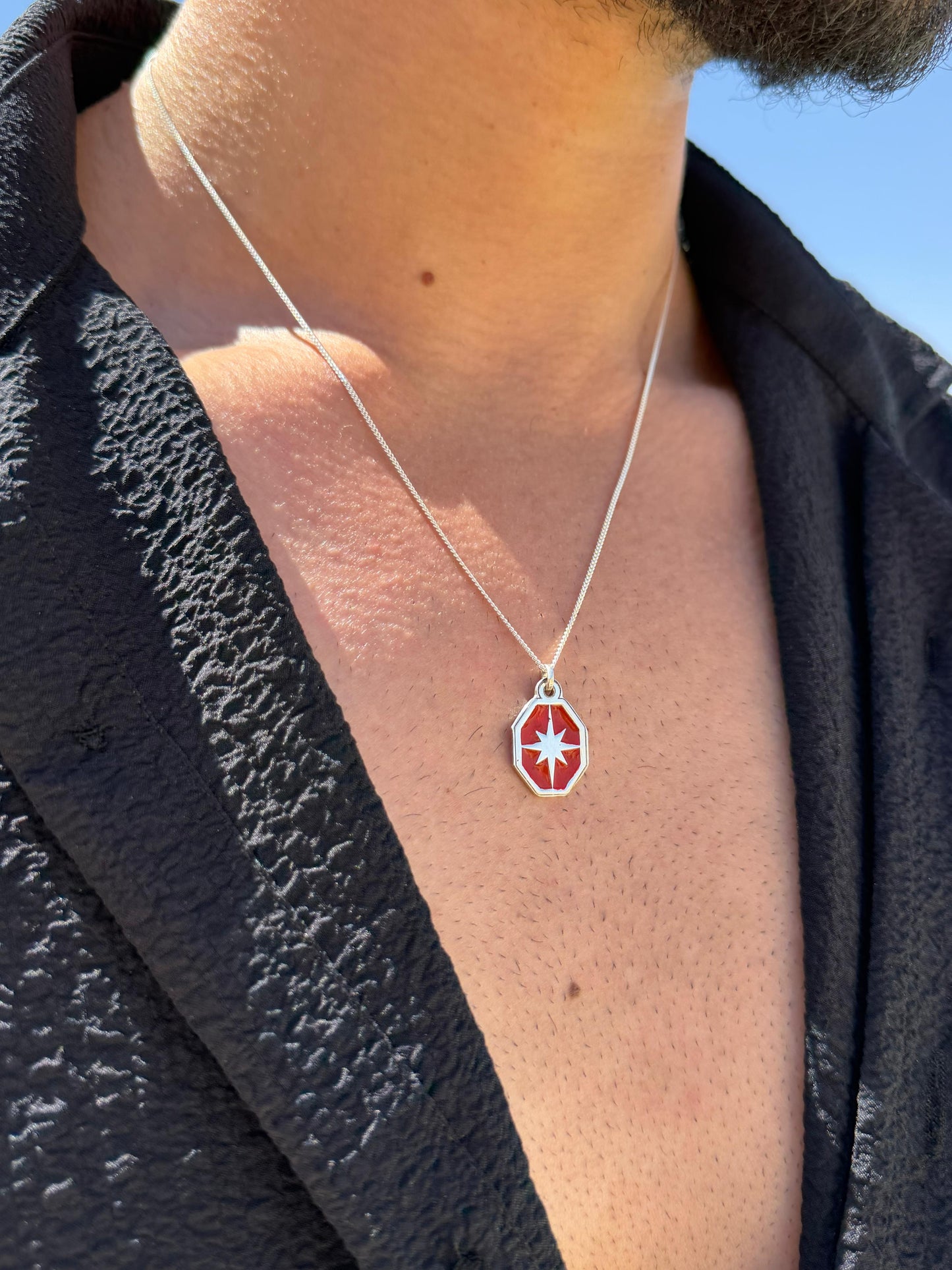 RED Northbound Necklace in Sterling Silver 925s