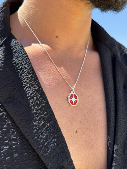 RED Northbound Necklace in Sterling Silver 925s