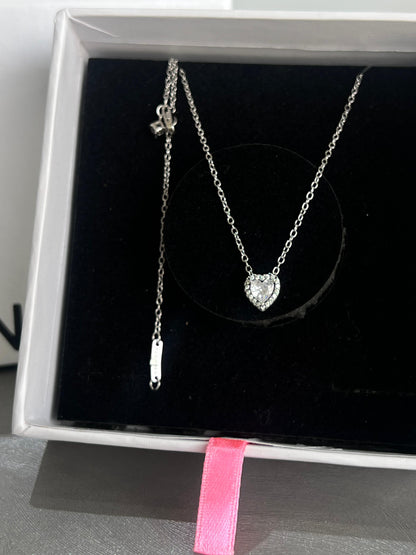 Heart Necklace -Italian Silver 925