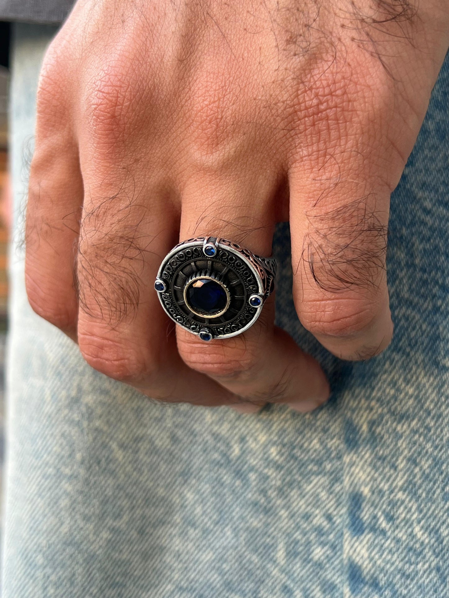 Zafir Shield Ring -for Men's Sterling Silver 925s