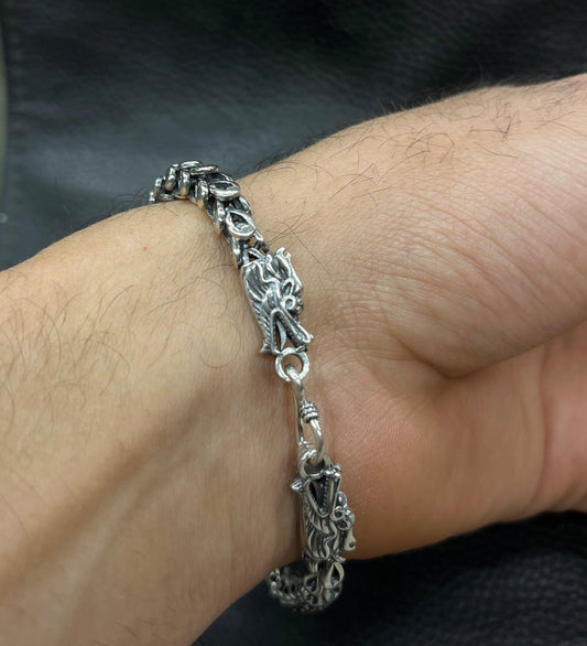 Dragon Strength Bracelet for Men's Sterling Silver 925s