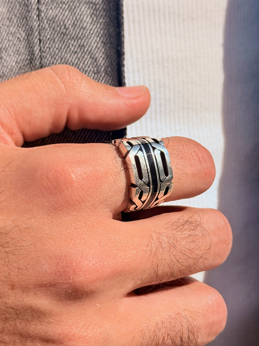 Cipher Ring in Sterling Silver 925s