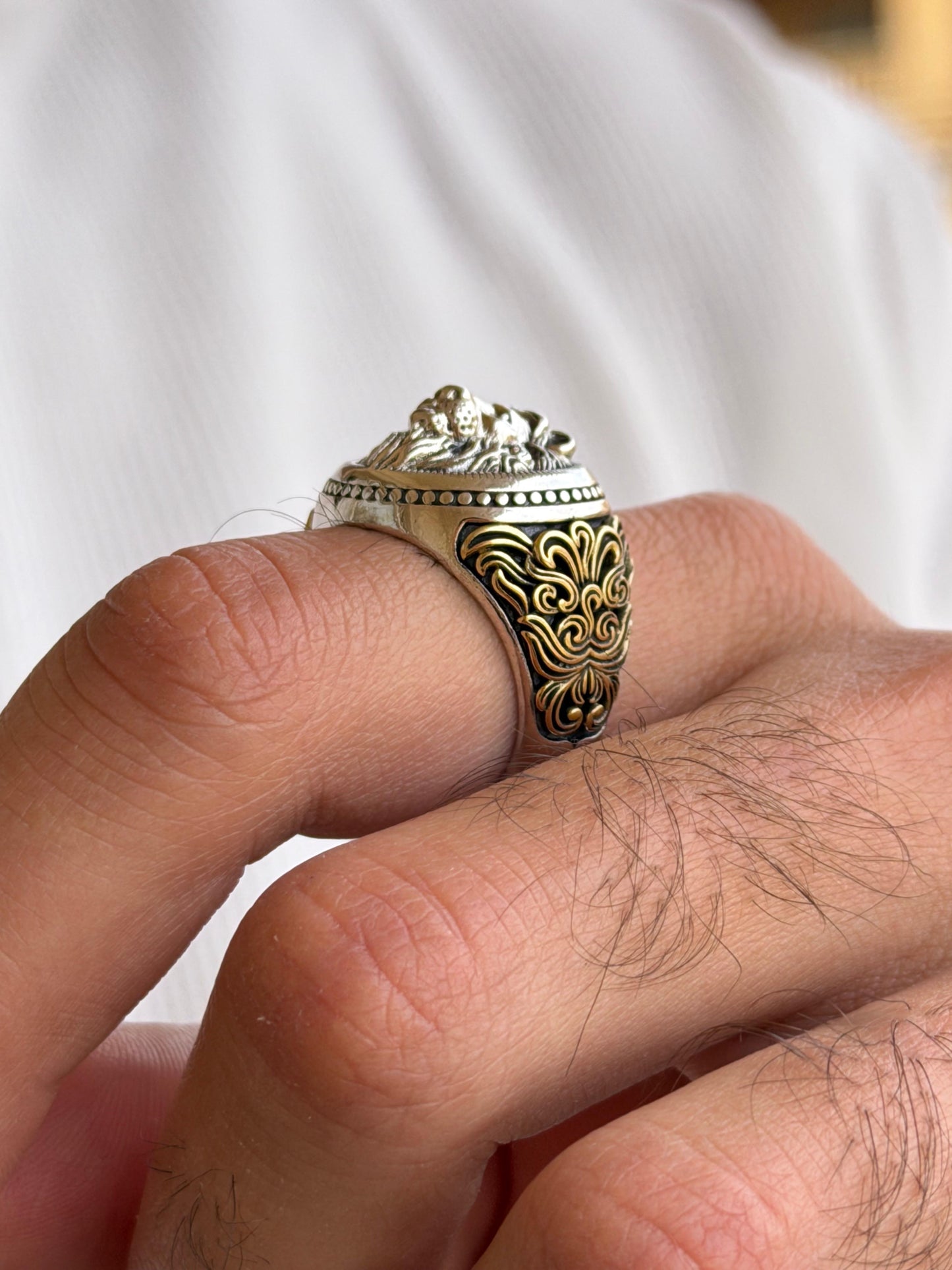 Emperor Lion Ring for Men's Sterling Silver 925s