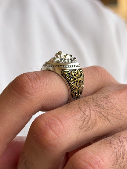 Emperor Lion Ring for Men's Sterling Silver 925s