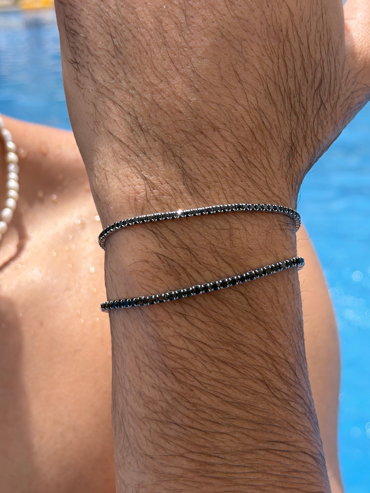 Black Tennis -BoxLook- Bracelet Sterling Silver 925s