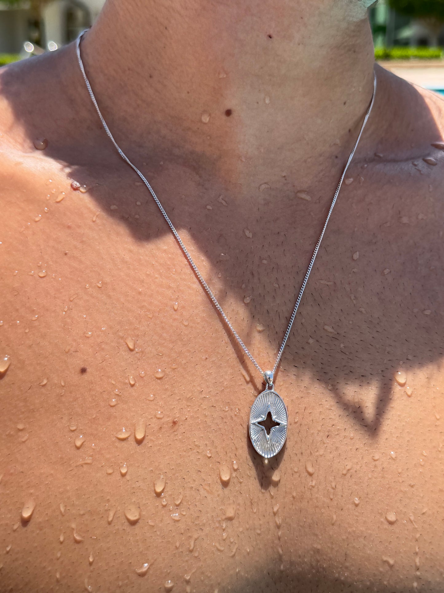 Big Stellar Seal Necklace in Sterling Silver 925s