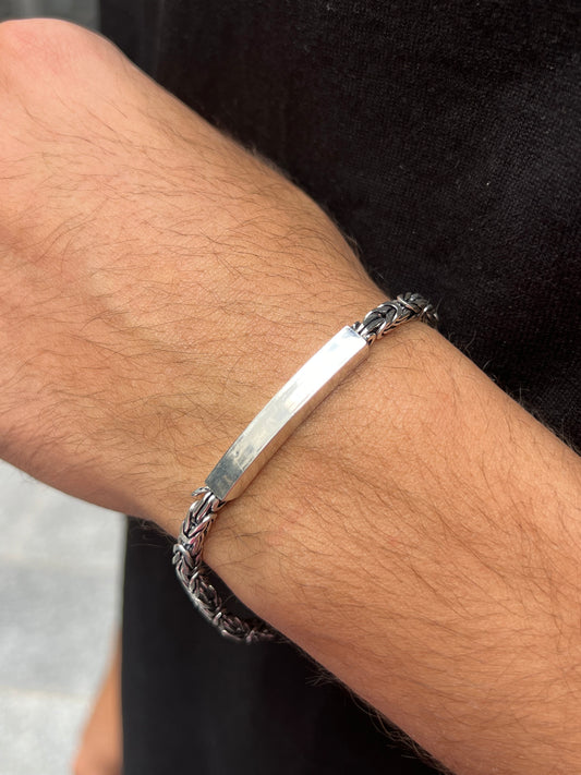 Blank king bracelet for men silver 925s