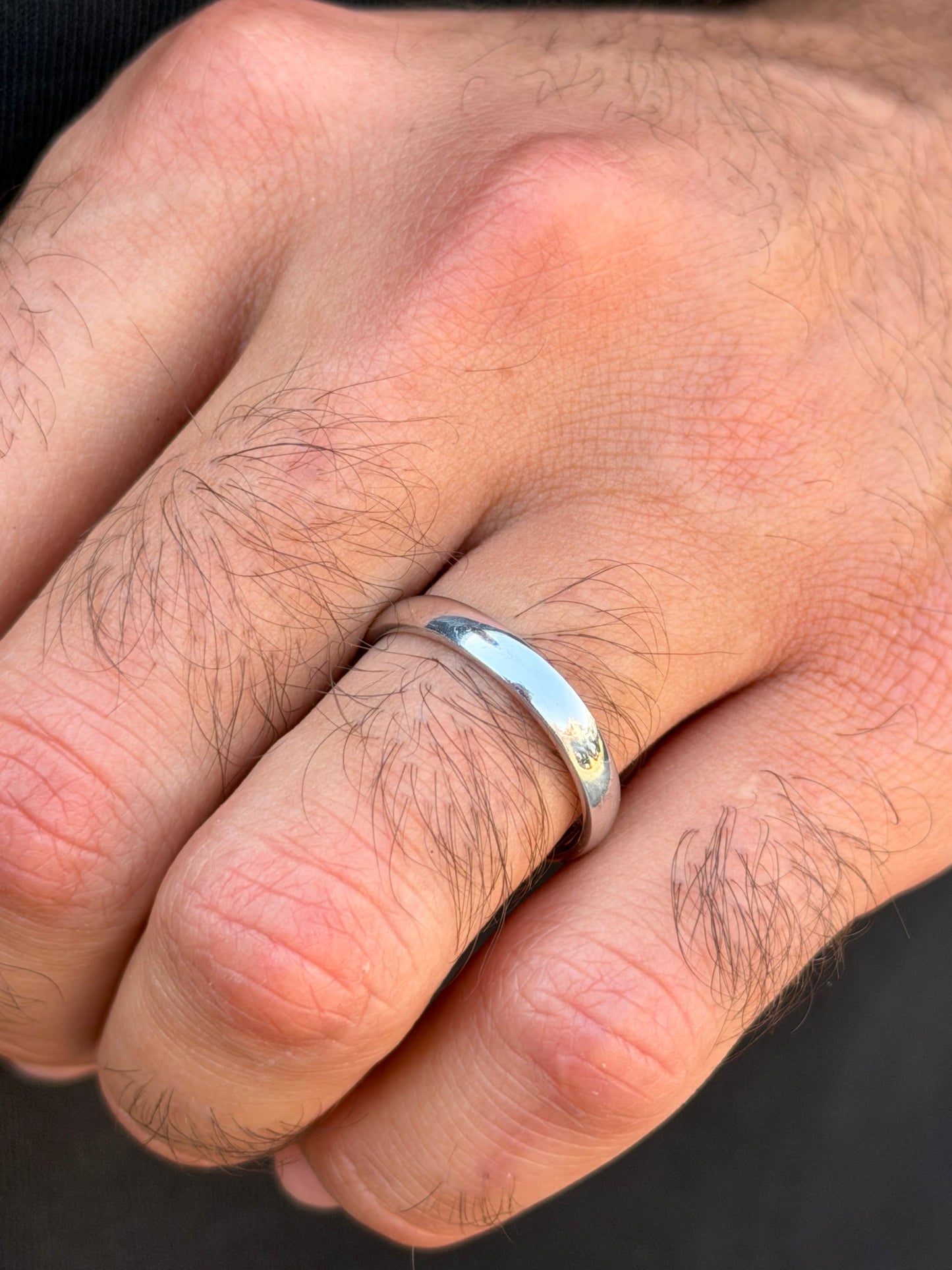 3.5mm Sleek Engagement Ring in Sterling Silver 925s