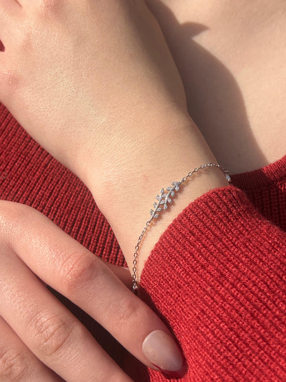 Olive Branch Bracelet -in Sterling Silver -925